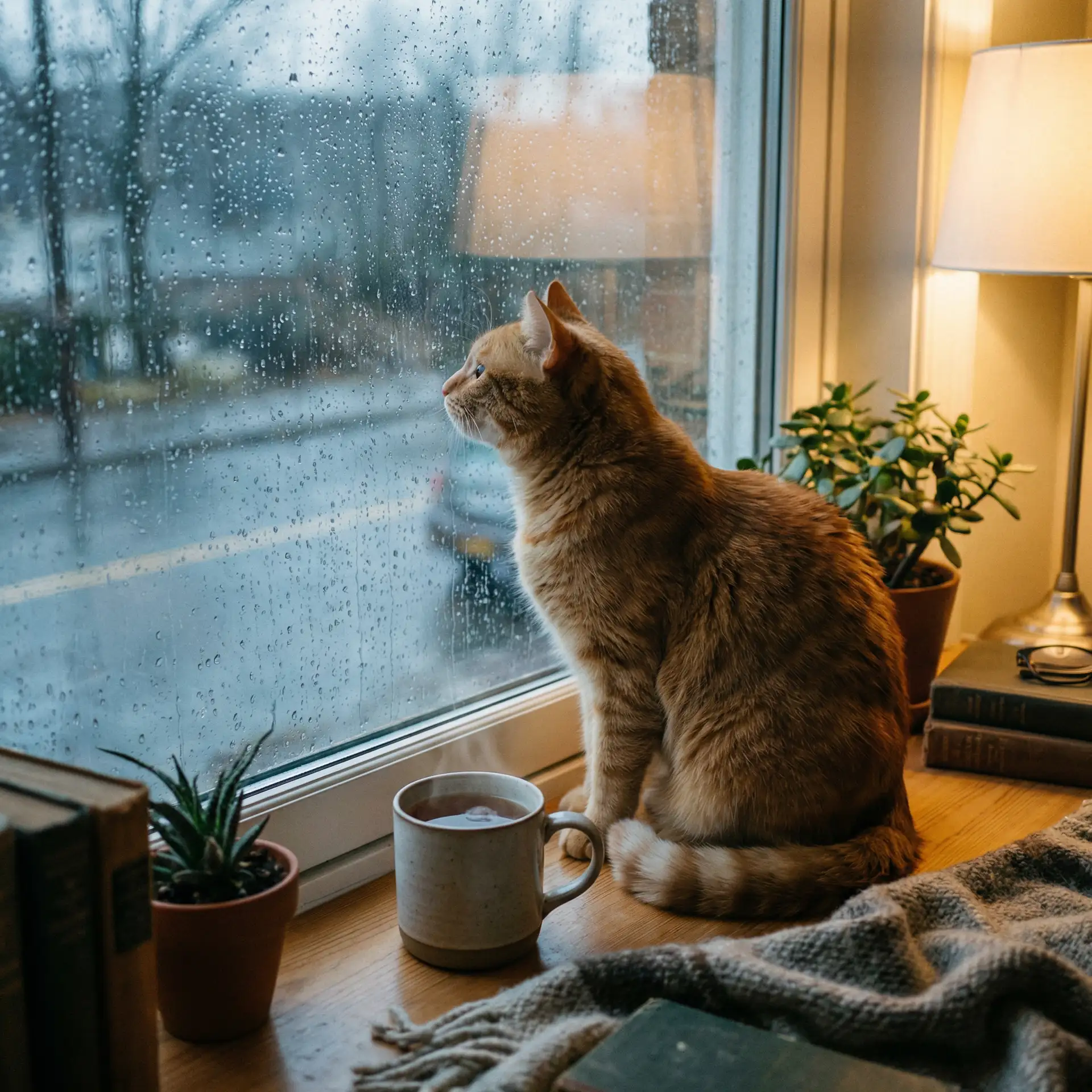 猫咪望着窗外的雨 - 777米奇影视第四色